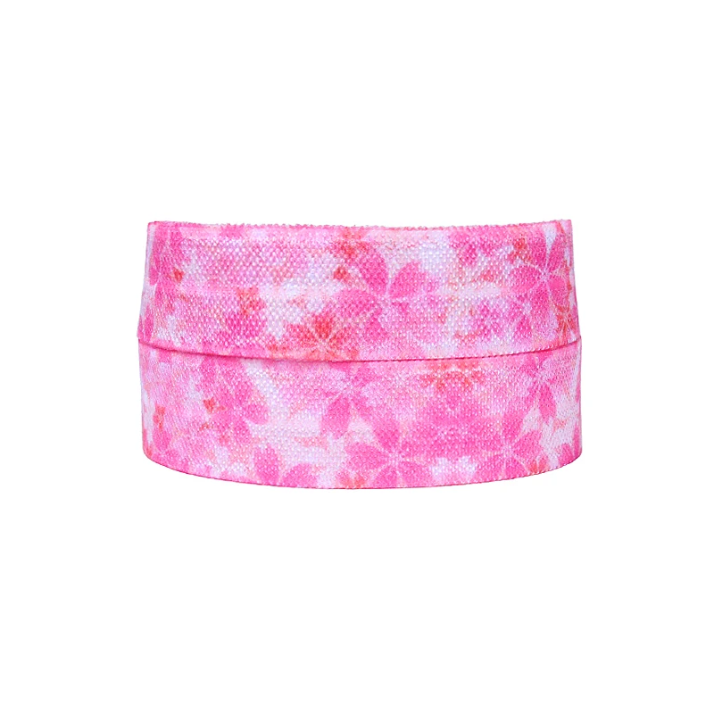 

FLRA Elastic(100Y/Lot) sakura pattern foe ribbons flower fold over elastic