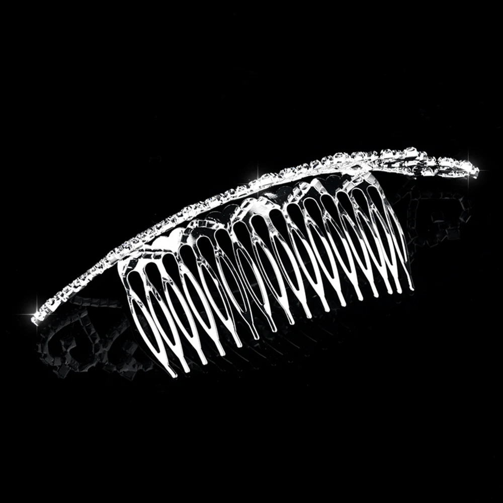 Fashion Crystal Hair Combs Rhinestone Bridal Tiaras And Crowns Wedding Hair Jewelry Lover Prom Wedding Party Hair Accessories
