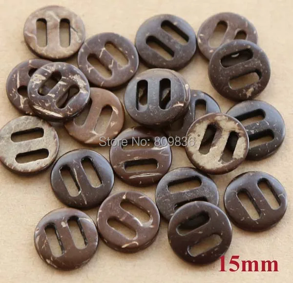 50pcs/lot Size:15mm Natural Coconut Buttons Accssories sewing Button Clothing (ss-1257)