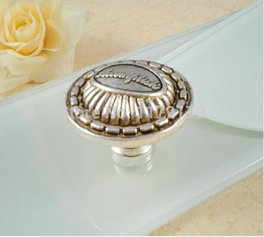 vintage distress silver drawer shoe cabinet knobs pull antique silver dresser cupboard door handle retro furniture knobs handles