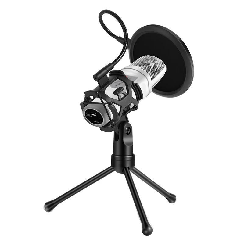 Desktop Microphone Stand Desktop Tripod Mini Portable Table Stand Adjustable Mic Clip Holder Bracket Lightweight Bracket