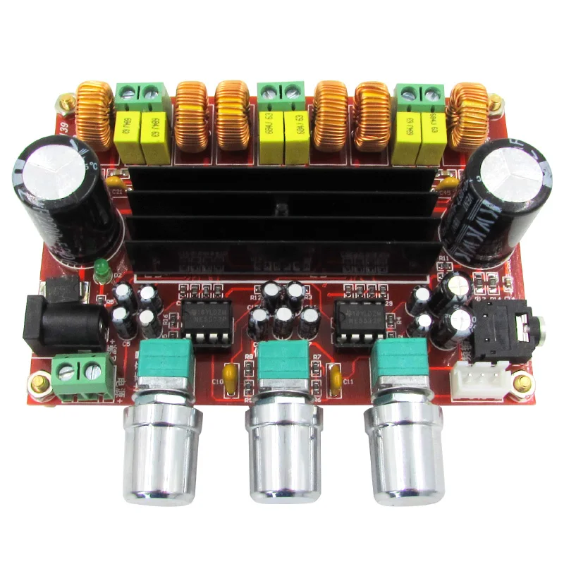 XH-M139 2.1 channel digital power amplifier board 12V-24V wide voltage 2*50W+100W TPA3116D2