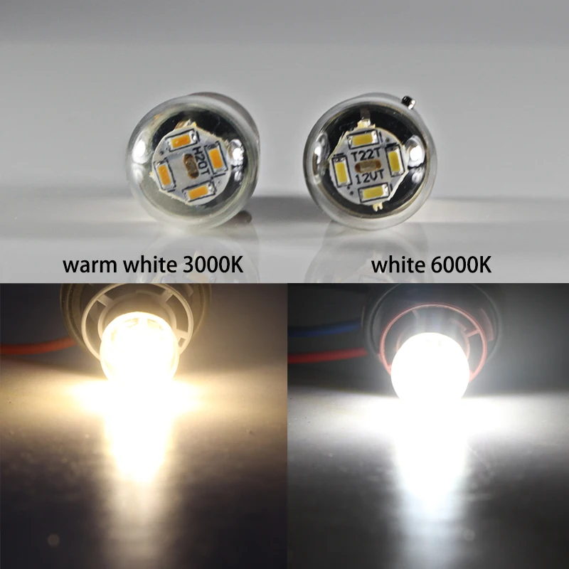 2 pcs S25 P21W BA15S 1156 1157 BAY15D BA15D Dc 6v 12v 24v 36v 48v LED Turning Light Car Tail Brake Auto Reverse Bulb DRL Lights