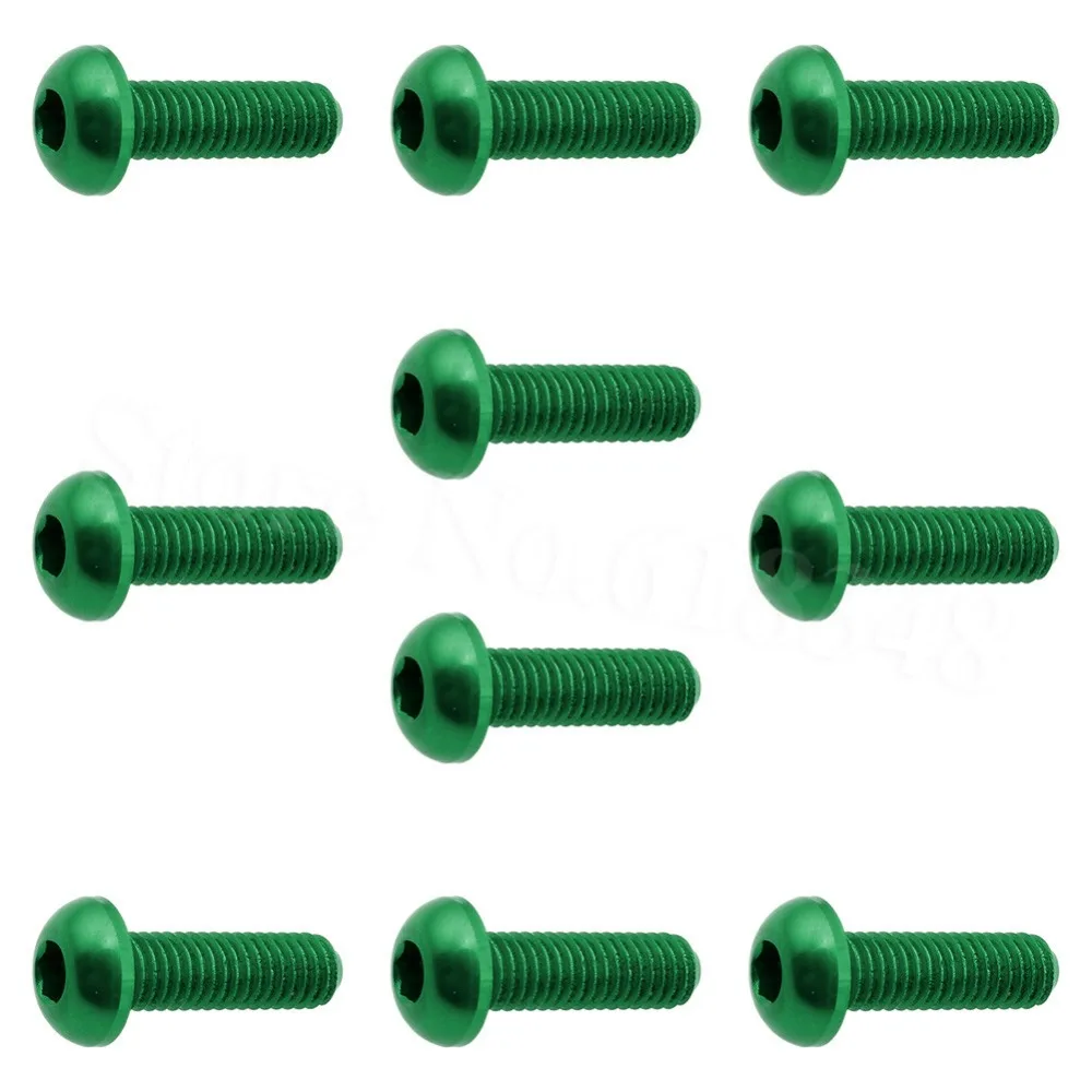 10pcs Colorful M3x10mm Hex Socket Screws Round Head Aluminum Anodized for FPV RC Drone Replacement Parts CNC