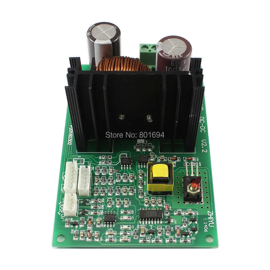 DC-DC 16-54V 48V36V24V to 0-40V 0-10A High Power Voltage Adjustable Power Supply Board External Potentiometer Support Parallel