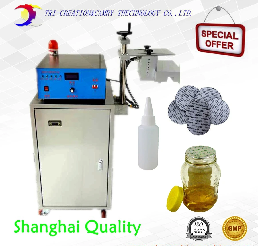 heat induction machine,aluminum foil film sealing machine with rejector,water cooling foil bottle sealer