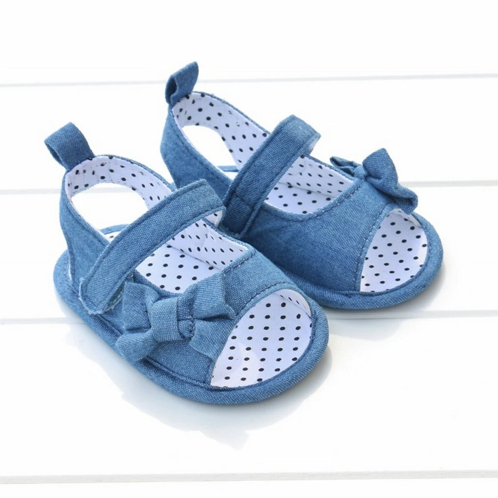 

Newest Baby Girls Bow Princess shoes Summer spring Soft Anti-slip Crib Shoes 0-18M butterfly-knot children first walker