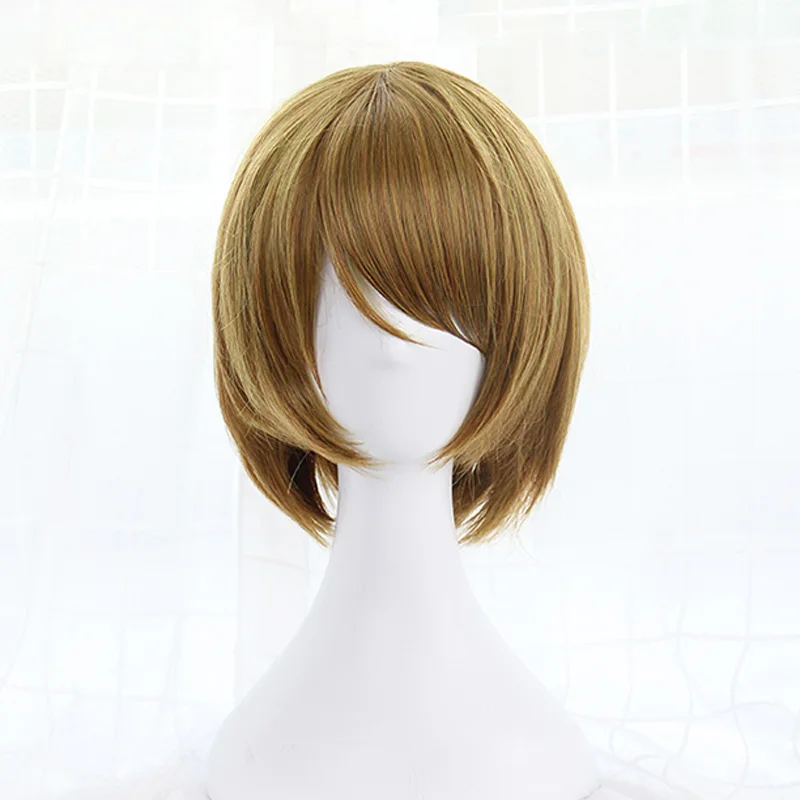 

12" Love Live Female's Bobo Short Synthetic Hair LoveLive Hanayo Koizumi Hanayo Cosplay Wig Heat Resistance Fiber+hairnet