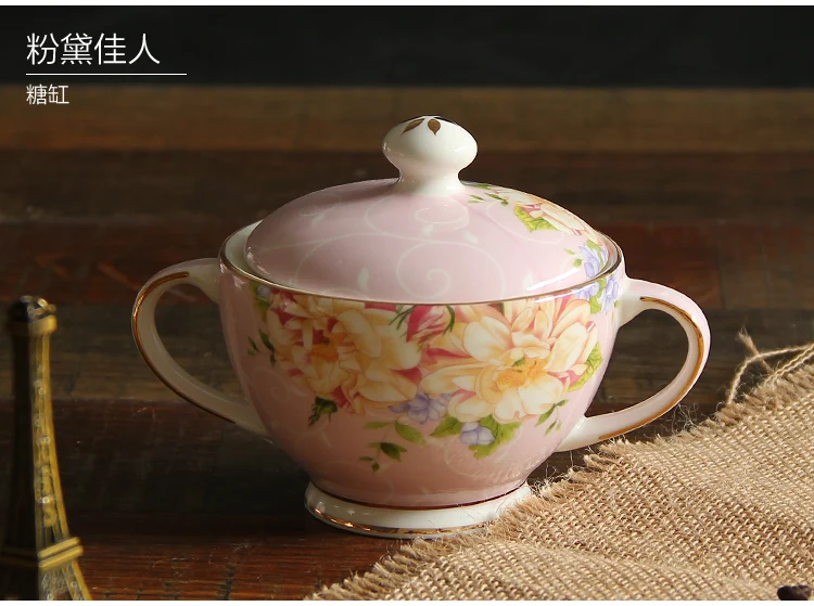 European-style bone chinaware coffee cup set pastoral tea tea creative ceramic British Sugar Tank Mrs Potts