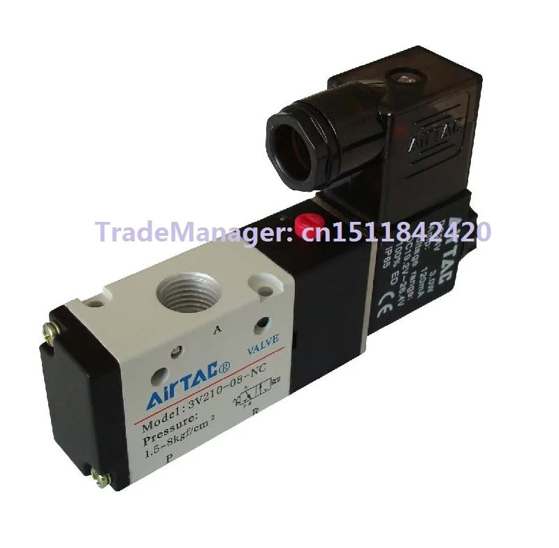 

4V210-08 1/4" 2 Position 5 Port AirTAC (OEM) Gas Air Solenoid Valves 4V210-08 Pneumatic Control Valve DC12V 24V AC110V 220V