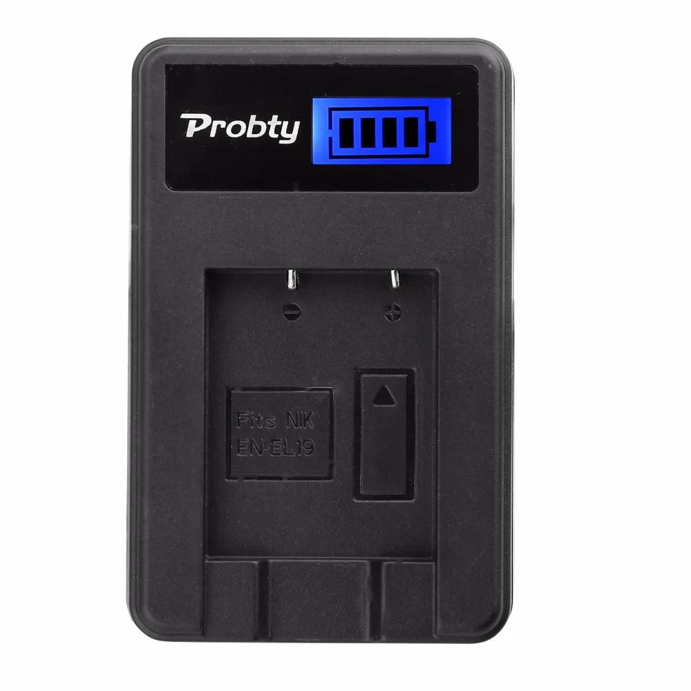 Probty EN-EL19 EN EL19 ENEL19 LCD USB Charger for Nikon Coolpix S32 S33 S100 S3100 S3200 S3300 S3500 S3600 S3700 S4100 S4200