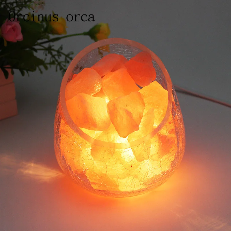 

Himalaya rose mineral salt crystal lamp night light fashion decoration lamp bedroom bedside night light free shipping