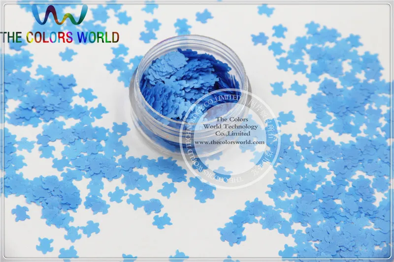 Solvent Resistant  Neon Blue Color Turtle Animal  Shape Glitter  for Nail Polish and DIY decoration 1Pack =50g