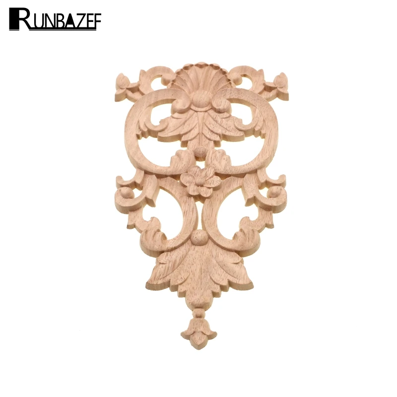 RUNBAZEF Carved Floral Background Wall Wood Decoration Flower Vintage Home Decor Accessories Fireplace Miniature Garden Globe