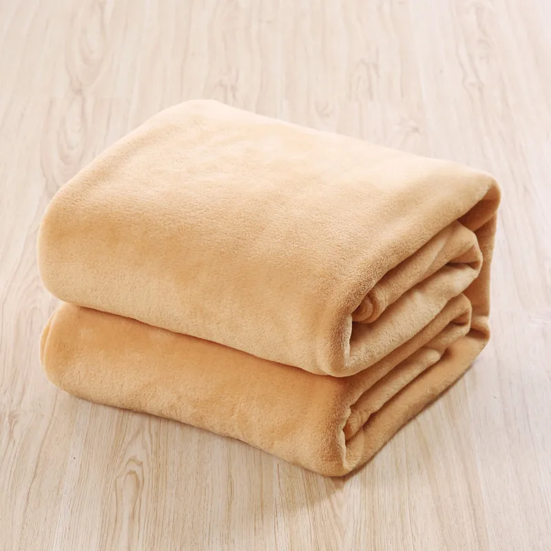 Solid color Flannel Blanket sofa/bedding Throws soft Plaids winter Warm flat sheet 150*200cm 180*200cm 200*230cm 220*240cm