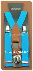 Free shipping-Kids Suspenders BOYS/GIRLS Suspender Y-Genuine leather 2.5cm wide 