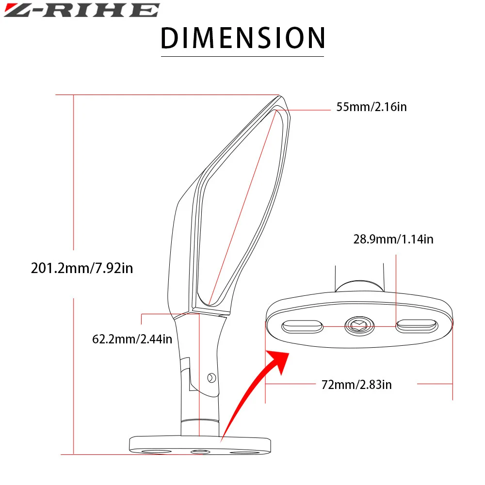 Motorcycle carbon fiber Rearview Mirror Racing Sport Bike Back Side Mirrors For HONDA CBR600 CBR600RR CBR1000 CBR1000RR CBR250R