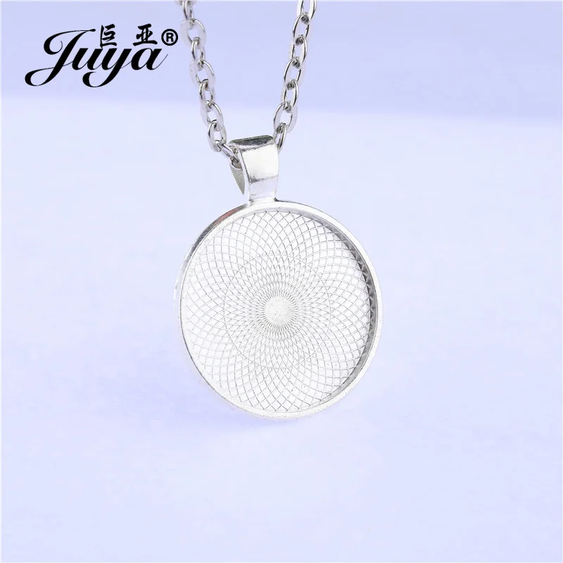 5 teile/los 50 cm Kette Anhänger Mit 25mm Cabochon Basis Lünette Liefert Charms Für DIY Halsketten Schmuck, Die Entdeckungen zubehör – Detail 9