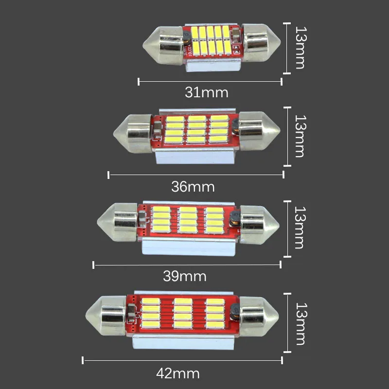 2 x Newest Licese Number Plate Light Bulb Canbus 39mm LED  For BMW 3 5 series E36 E46 E34 E39 E60 X5 E53(00-07) M5 Mini Cooper