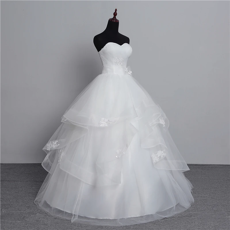 Robe de Mariée Vintage en Dentelle Blanche Côtelée Sans Bretelles, Tenue de Bal Personnalisée à Plusieurs Niveaux, Grande Taille, Nouvelle Mode 2023