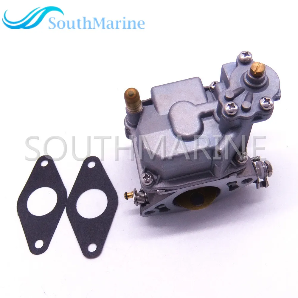 Boat Engine 66M-14301-12 Carburetor Assy and 66M-13646-00 Gaskets (2 pcs) for Yamaha 4-stroke 15hp F15 Electric Start Outboard