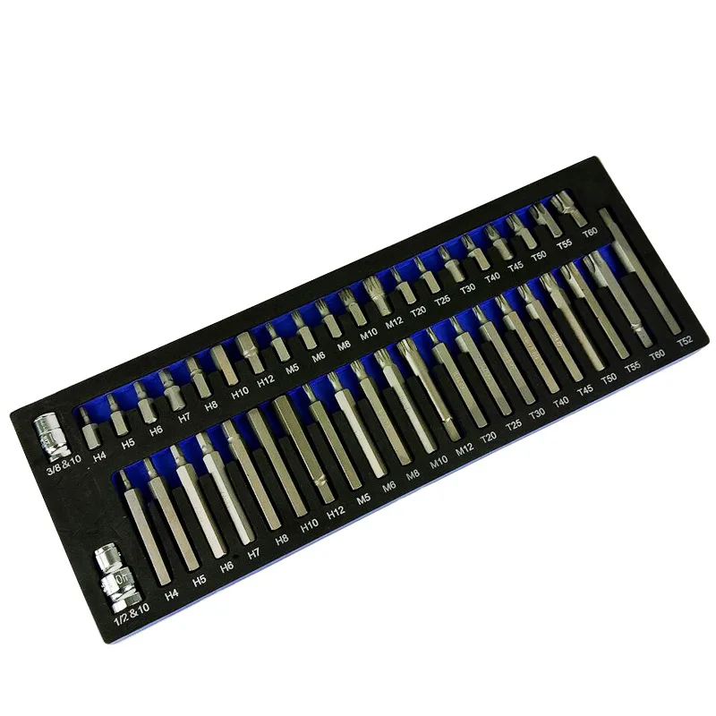 43pcs Socket Set Repair Tools Kit Hexagonal Torx 12 Point Spline Screwdriver bit Set Automobiles Tool Kits For Car