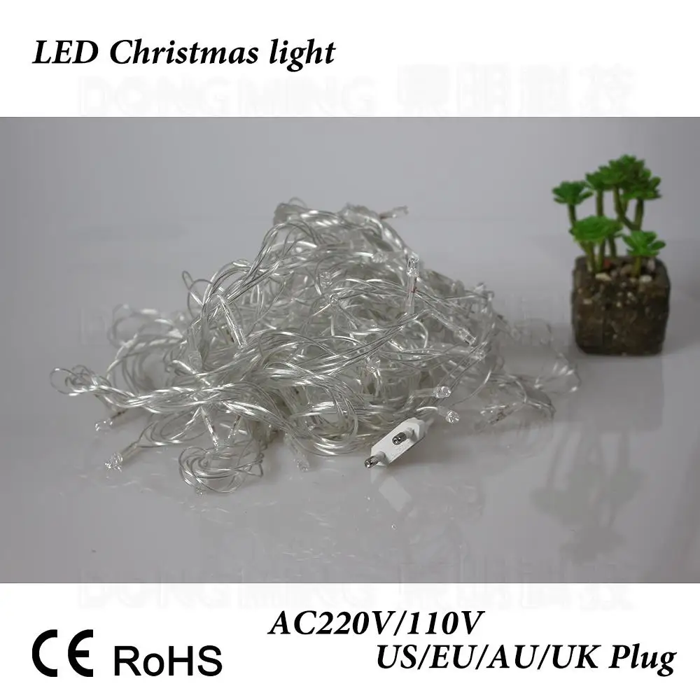 Hot Selling LED Christmas Lights 10m 50 Led AC 110V 220V Led String Light luminaria garland Tree Outdoor Decoration,1pc/Lot