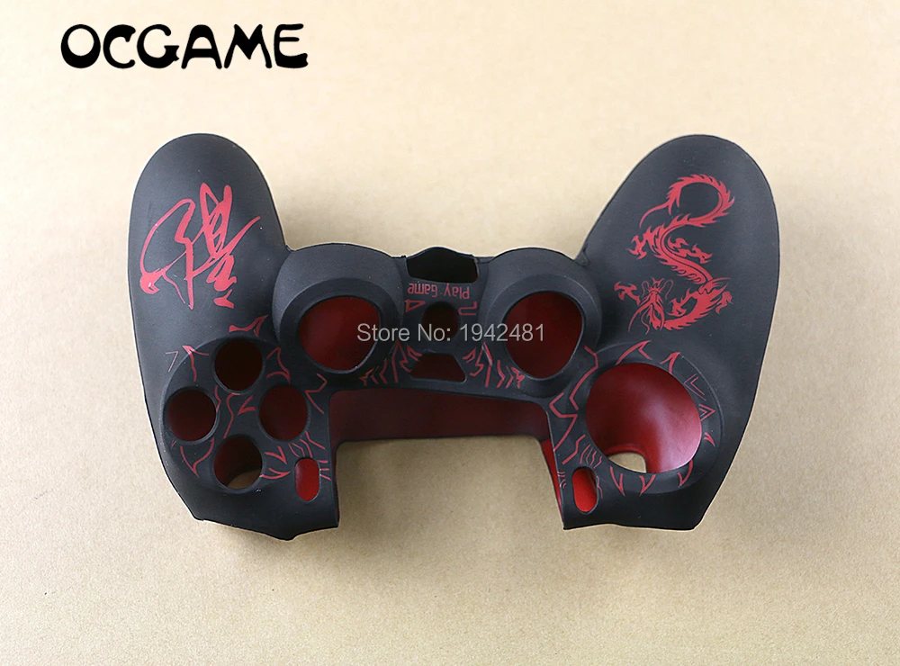 OCGAME high quality Special design Chinese dragon silicone case protective case for ps4 controller 10pcs/lot