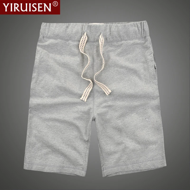 YIRUISEN Summer Fashion Brand 100% Cotton Men Solid Shorts Casual Pants Male Boardshorts Bermuda Gym Breathable Soft Clothing