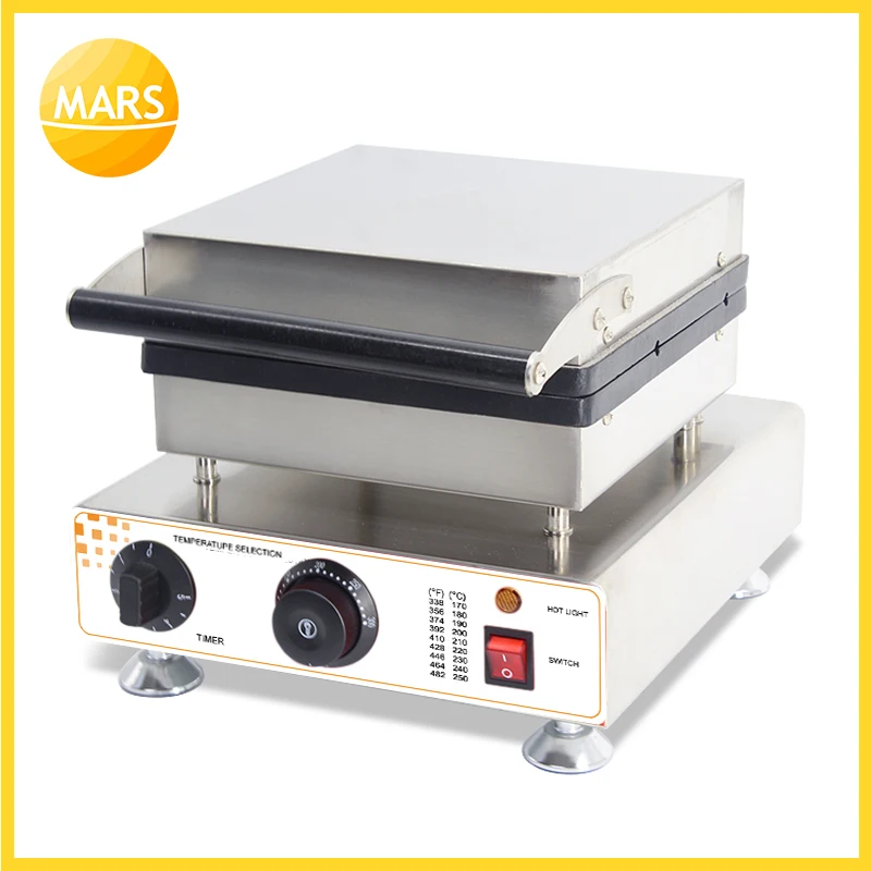Mars-máquina de gofres antiadherente para uso comercial, horno eléctrico de Bélgica, para hacer pan y muffin