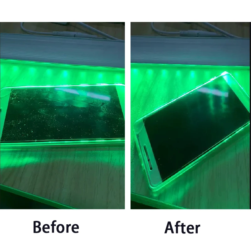 Pantalla LED lámpara de control de polvo de huellas dactilares Luz de detección de arañazos Luz de búsqueda de grasa para herramienta de reparación de teléfonos