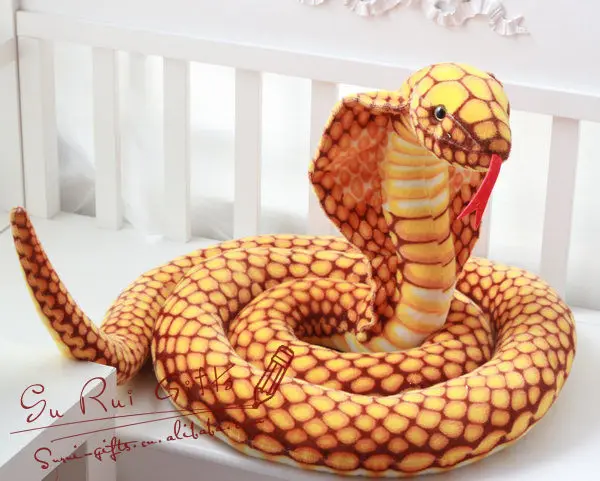 long plush snake toy big new gold snake doll gift about 280cm 0903