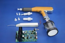 Electrostatic powder coating experiment whole system with electrostatic powder coating test spray gun with barrel