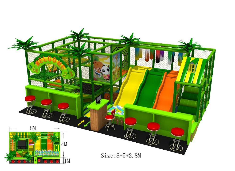 Juego De juegos para niños aprobado por la CE, Castillo travieso interior, fábrica directa, Plaza De Juegos HZ-5508a