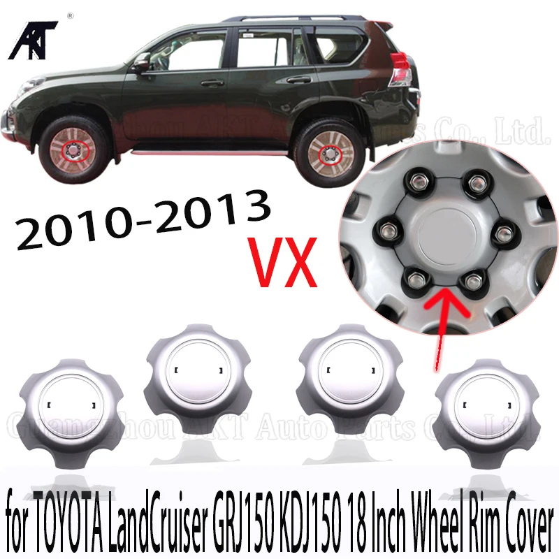 4pcs Wheel Rim Cover Center Hub Cap for :TOYOTA 2010-2013 VX LandCruiser GRJ150 KDJ150 18 Inch 4260B-60180