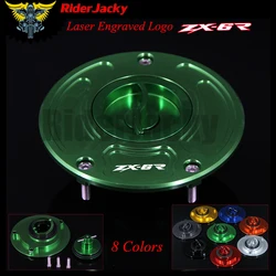 CNC Aluminum Keyless Motorcycle Accessories Fuel Gas Tank Cap Cover For Kawasaki ZX-6R ZX6R ZX6 R 2003-2006 2004 2005