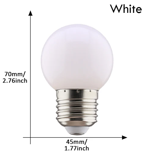 20 stks Kleur LED Lamp E27 220 V G45 7 Kleur RGB Lampada LED Lamp SMD3528 Vakantie Kerst Lamparas LED Gloeilamp Fashlight