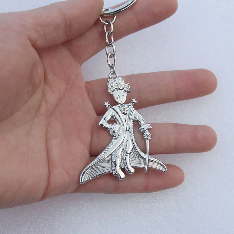 hzew Cute little prince key chains wear dress prince pendant keychain