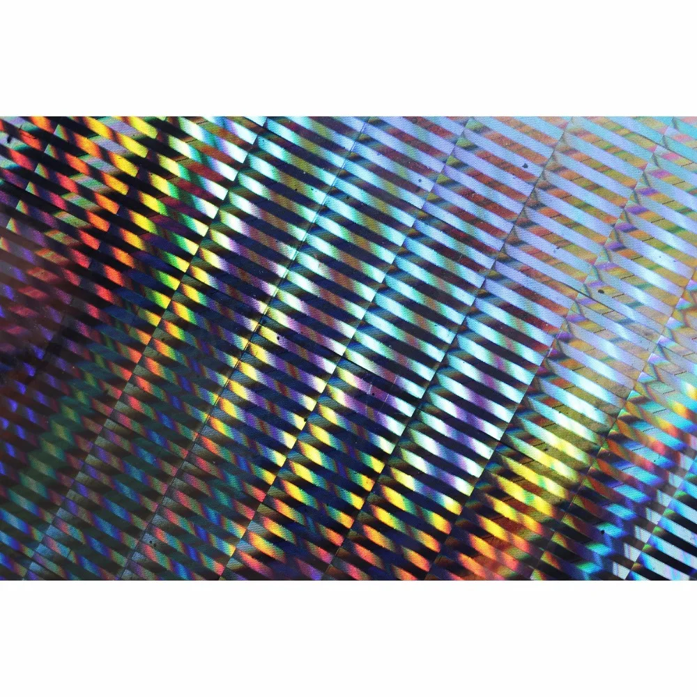 Tigofly 6 pcs 10X21cm Holographic Adhesive Film Flash Vertical Pattern Artificial Fish Skin Jig Sticker Hard Baits Lures sticker