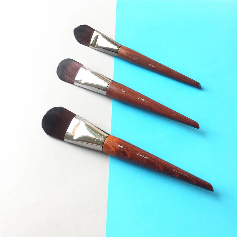 FOUNDATION Makeup Brush LARGE 108 / MEDIUM 106 / SMALL 104 - Flat Cream Liquid Foundation Beauty Cosmetics Blender Tools