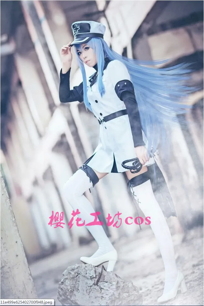 

Esdeath Cosplay costume set dress+hat+scarf 110