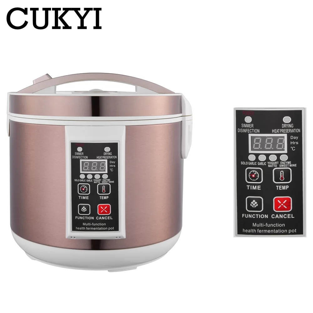 110V/220V 6L Intelligent Black Garlic Fermenter Yogurt Wine Maker Digital Control Fermentation Non-stick Stainless steel Liner