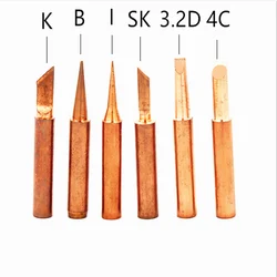 6 kinds pure copper Iron tip 900M-T soldering tip for hakko soldering rework station soldering iron station