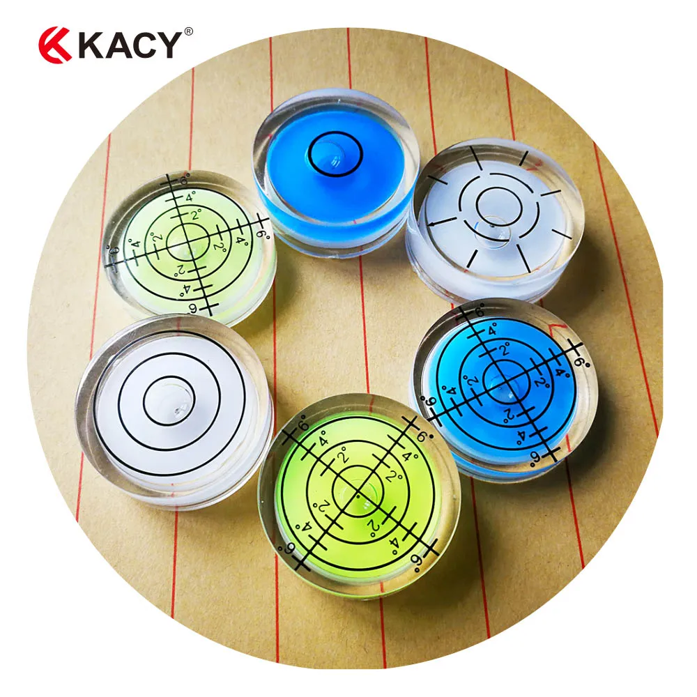 KACY 10 шт./лот 32x12 или 30x7 мм цветной жидкий водяной уровень Bullseye Bubble Spirit Level