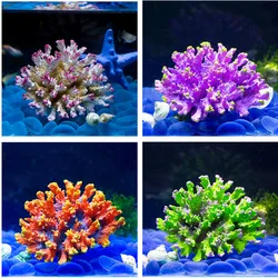 1pcs Resin Artificial Aquarium Coral Decoration Fish Tank Coral Reef Ornament Flower Coral Rock Aquarium Accessories 4 color