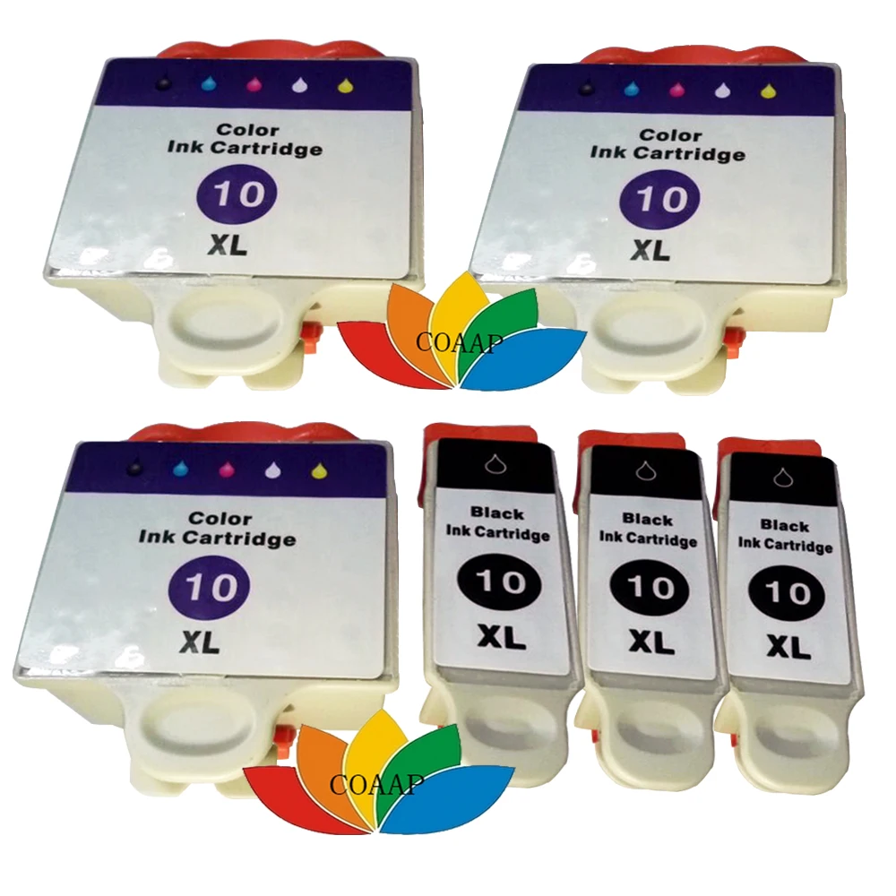 6 Ink Cartridge for Kodak 10 XL FOR KODAK ESP 3, ESP 5, ESP 7, ESP 9, ESP3250, ESP5200, ESP5210, ESP5250, ESP6150 Printer