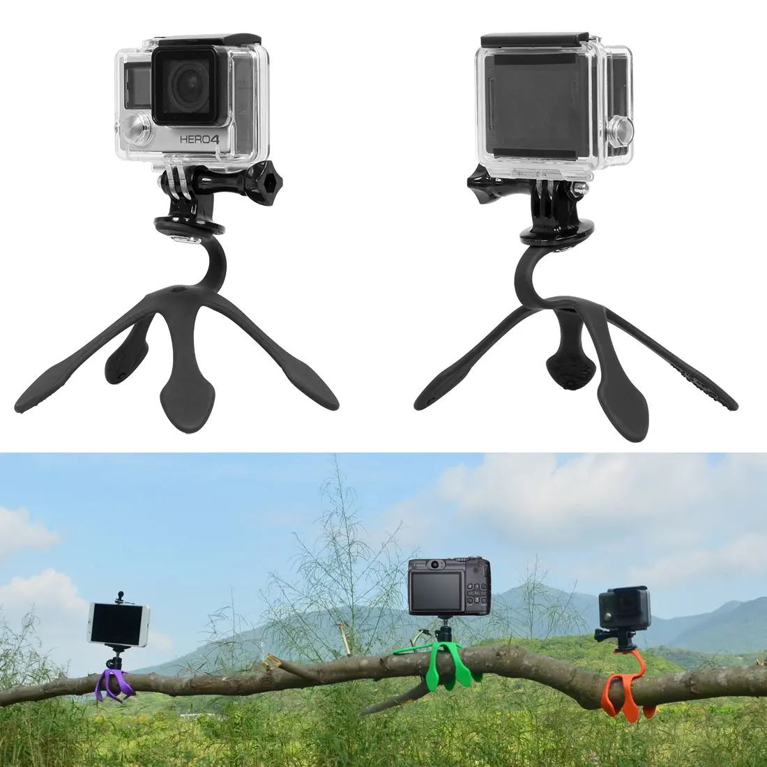 Mini Trípode Flexible de Lujo para iPhone y Cámaras Deportivas - imagen 5
