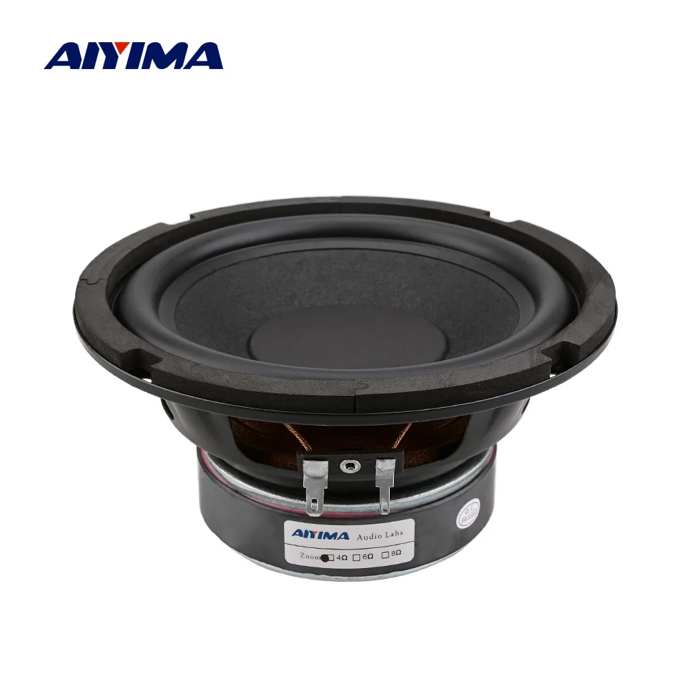 

AIYIMA 6.5 Inch Woofer Sound Speaker Rubber Side Subwoofer Loudspeaker 4 8 Ohm 80 W Column High Power DIY Speaker Sound System