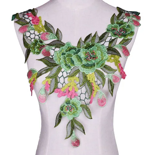Embroidered Fabric Flower Lace Applique for DIY Projects
