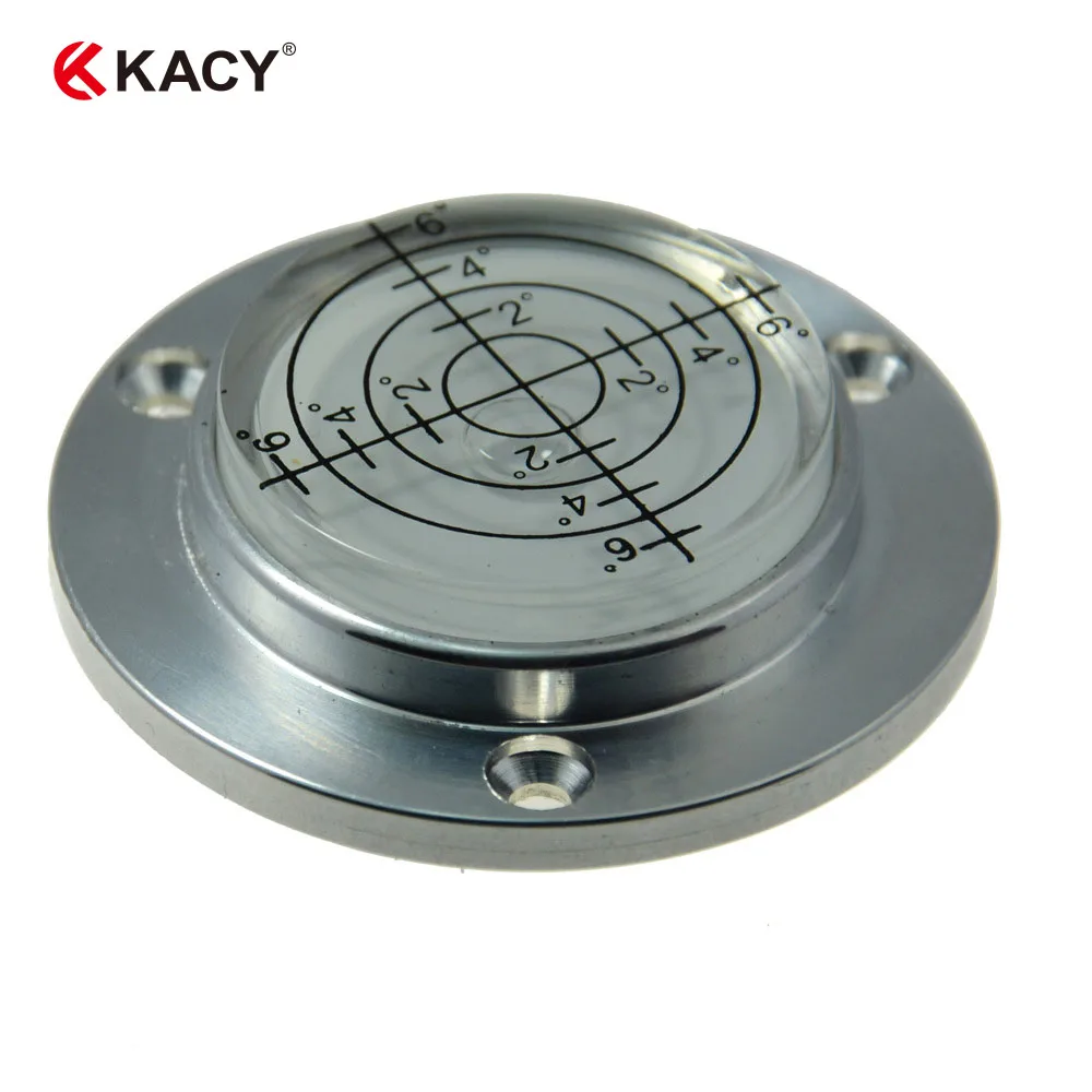 KACY 2PCS/LOT Circular level 50mm dia. with 2-4-6° vial, Chrome finish